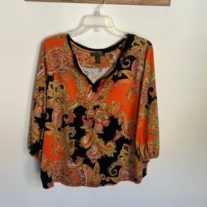 Lauren Ralph Lauren Paisley Top
